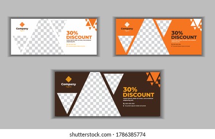 Triangle Banner Template for product introduction and discounts