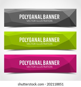 Triangle banners set