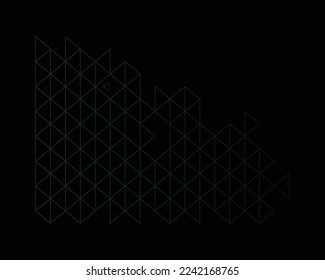 triangle bars made by lines Digital logo design elements