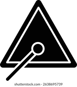 Triangle Bell vector icon. Can be used for printing, mobile and web applications.