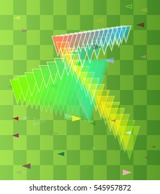 triangle beside abstract dream, smart repeat at happening
