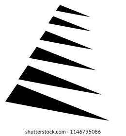 triangle from big to small with black color