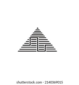 Triangle biphasic waveform anodal vector logo design