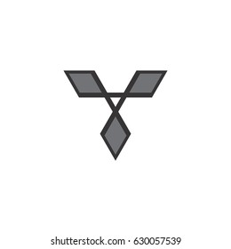 Triangle Black Diamond logo design