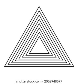 Triangle Black few triangles vector illustration. One in one.