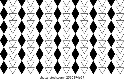 Patrón de líneas negras triangulares sin costuras 