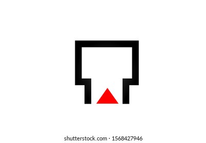 triangle black and white letter T alphabet logo design icon for business. Suitable as a company logotype
