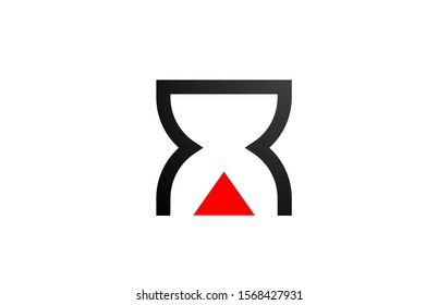 triangle black and white letter X alphabet logo design icon for business. Suitable as a company logotype