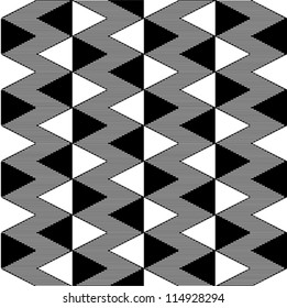 Triangle black and white seamless pattern