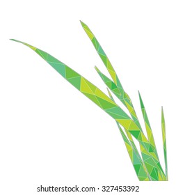 triangle blade of grass, vector illustration