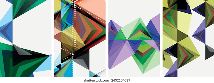 Triangle blend geometric concept poster designs for wallpaper, business card, cover, poster, banner, brochure, header, website