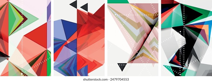 Triangle blend geometric concept poster designs for wallpaper, business card, cover, poster, banner, brochure, header, website