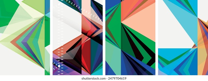 Triangle blend geometric concept poster designs for wallpaper, business card, cover, poster, banner, brochure, header, website