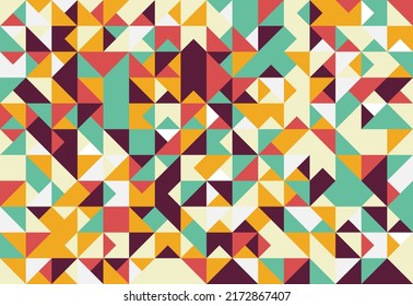 Arte de fondo de textura de color de bloque triangular en estilo geométrico. Fondo del vector