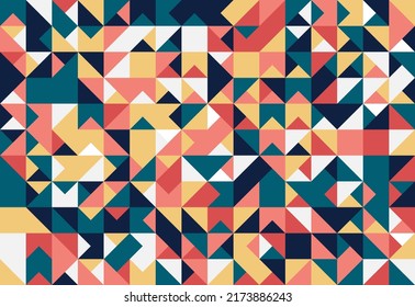 Arte de fondo de textura de color de bloque triangular en estilo geométrico. Fondo del vector