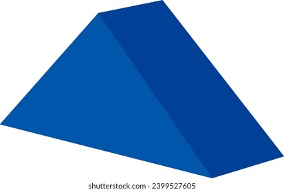 Triangle Block Toy Vector Illustration