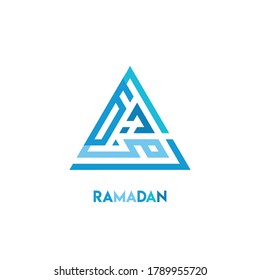 CALIGRAFÍA AZUL KUFIC DE RAMADÁN