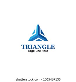 Triangle Blue Logo Vector