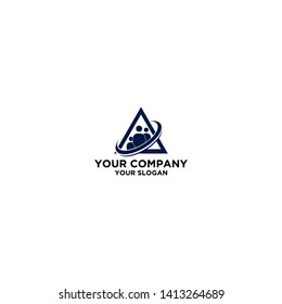 Triangle Blue Staff Logo Design