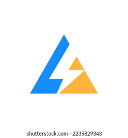 signo vectorial del diseño del logotipo eléctrico del tornillo triangular