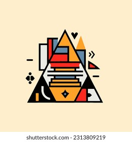 triangle book logo creative art