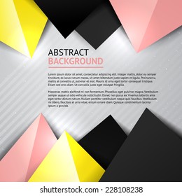 Triangle border decoration element for presentation or poster, vector geometric pattern with  triangle colorful elements 