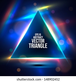 Triangle Border with Light Effects.  Vector illustration for your business presentations.