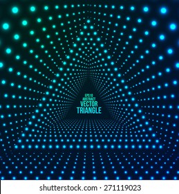 Triangle Border with Light Effects. Vector illustration for your party flyers.