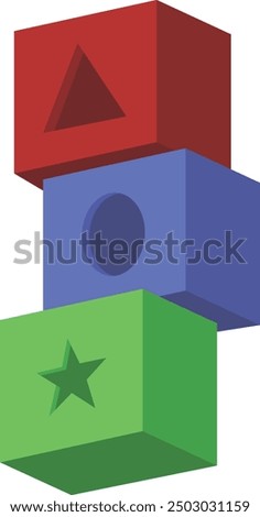 Triangle Box with Circle and Star Toys