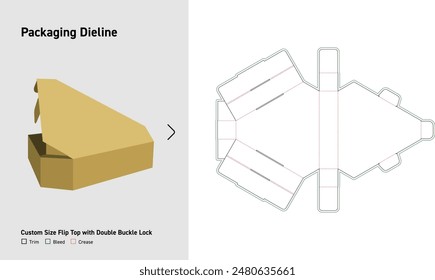 Triangle Box Dieline, Packaging Dieline, Dieline, Box Dieline, Box Diecut, Diecut, Box Template