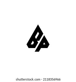 Triangle BP Letter Logo. Aces Logo Vector.