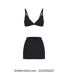 Triangle-BH und Rock-Symbol einzeln auf weißem Hintergrund. Outfits Symbol modern, einfach, Vektorgrafik, Symbol für Website-Design, mobile App, ui. Vektorgrafik