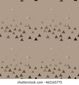 Triangle brown seamless pattern. Fashion graphic background design. Modern stylish abstract colorful texture. Template for prints, textiles, wrapping, wallpaper, website etc. VECTOR illustration