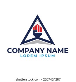 Triangle building logo design for company