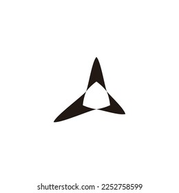 Triangle, bullets geometric simple symbol logo vector