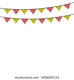 Triangle bunting flags, Colorful bunting flags, Minimalist festive birthday party flags, bunting decorations, Decorative colorful party pennants, Carnival garland with flags