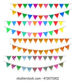 Triangle bunting flags set