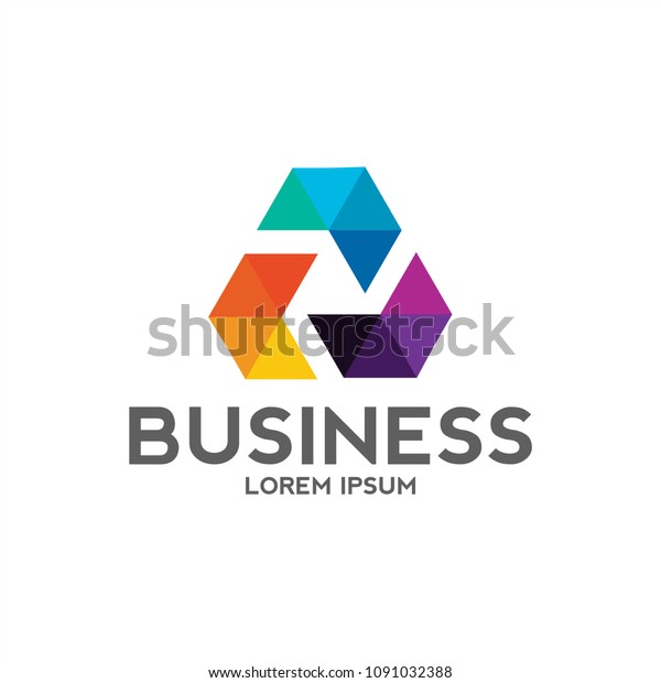 Triangle Business Logo Stock Vector (Royalty Free) 1091032388