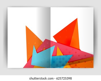 Triangle-Druckvorlage, Broschüre, Flyer oder Magazin, abstrakter Hintergrund