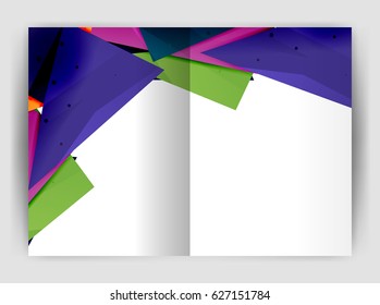 Triangle-Druckvorlage, Broschüre, Flyer oder Magazin, abstrakter Hintergrund