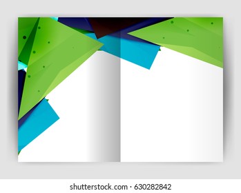 Triangle-Druckvorlage, Broschüre, Flyer oder Magazin, abstrakter Hintergrund
