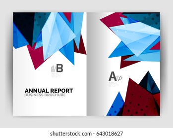 Triangle-Druckvorlage, Broschüre, Flyer oder Magazin, abstrakter Hintergrund