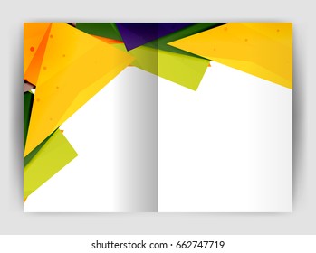 Plantilla de impresión comercial triangular, folleto, folleto o fondo abstracto de portada de revista