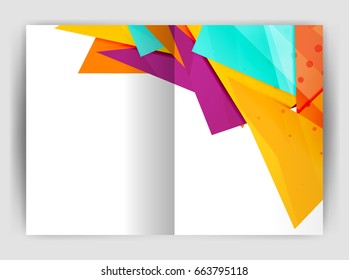 Triângulo business modelo de impressão, brochura, folheto ou capa de revista abstrato fundo