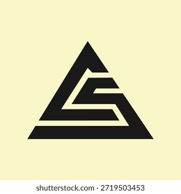 Modelo de letra C S triangular
