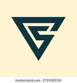 Modelo de letra C S triangular