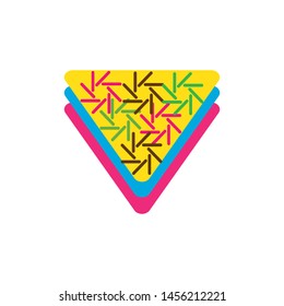 triangle cake icon logo design