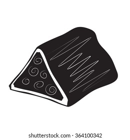 Triangle cake silhouette