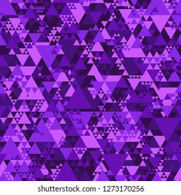 Triangle camouflage seamless pattern. Abstract modern geometric tiles military camo texture background. Fabric and fashion print endless texture. Vector illustration.
