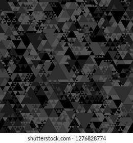 Triangle Camouflage Seamless Pattern. Abstract Modern Geometric Tiles Military Camo Texture Background. Fabric And Fashion Print Endless Texture. Vector Illustration.